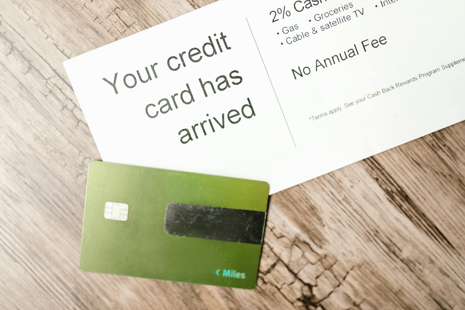 A clean editorial credit card planning scene